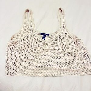 Sheer Crochet Tank Top Size L